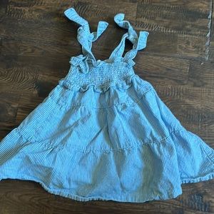Zara 9-12 month girl blue and white dress!